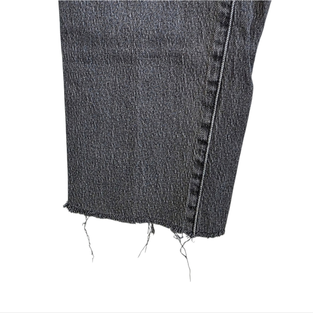 Madewell High Rise Black Distressed Straight Leg Jeans The Perfect Vintage Jean - Picture 3 of 12